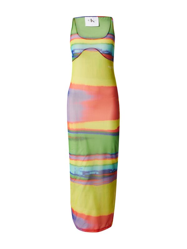 Calvin Klein Jeans Calvin Klein Jeans Haljina  plava / zelena / ljubičasta / boja vina
