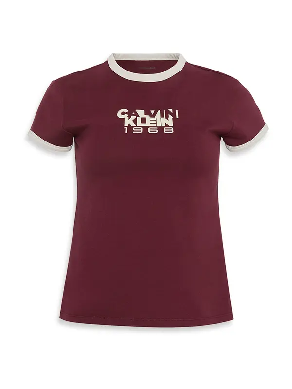 Calvin Klein Jeans Calvin Klein Jeans Majica '1968'  bordo / bijela