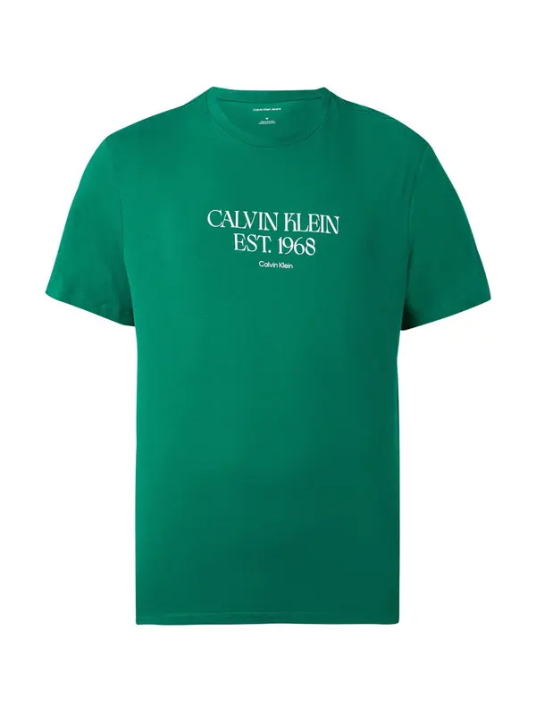 Calvin Klein Jeans Calvin Klein Jeans Majica '30S'  zelena / bijela