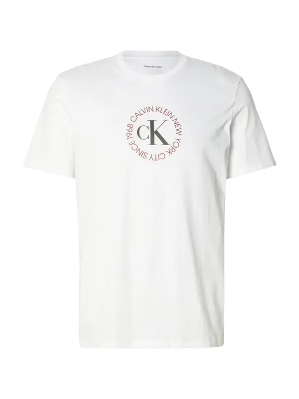 Calvin Klein Jeans Calvin Klein Jeans Majica  antracit siva / klasično crvena / bijela