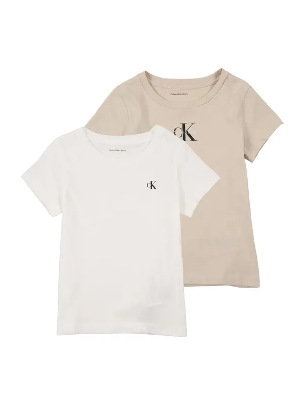 Calvin Klein Jeans Calvin Klein Jeans Majica  bež / crna / bijela