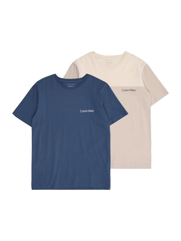 Calvin Klein Jeans Calvin Klein Jeans Majica  bež / svijetlobež / morsko plava