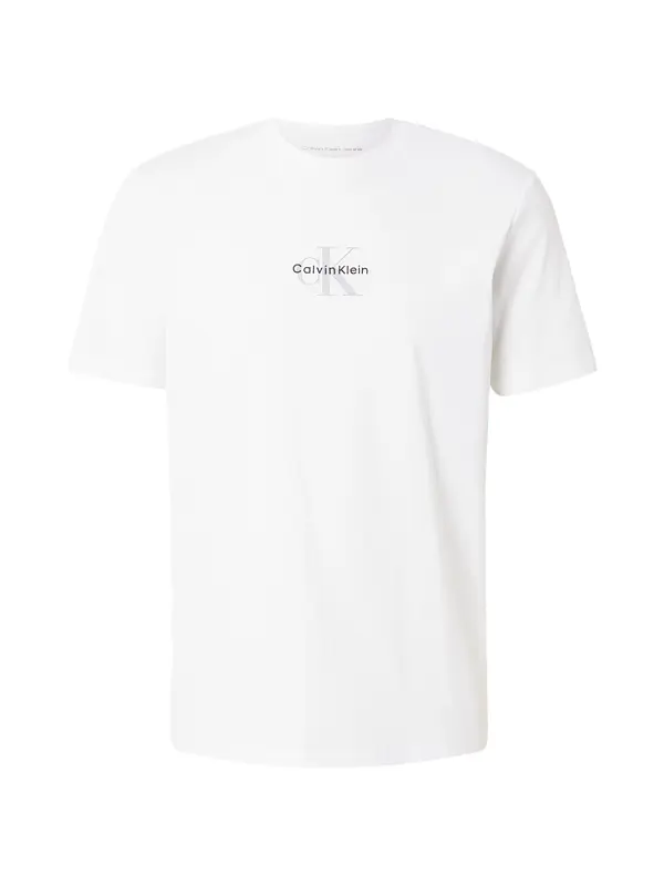 Calvin Klein Jeans Calvin Klein Jeans Majica 'CK Monogram Tonal Logo'  siva / crna / bijela