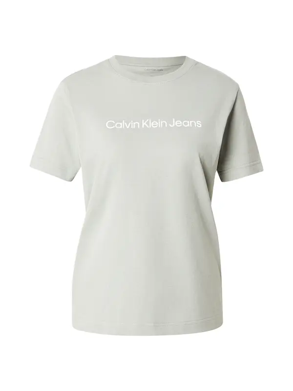 Calvin Klein Jeans Calvin Klein Jeans Majica 'CLASSIC'  sivkasto bež / bijela