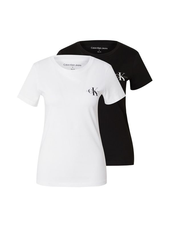 Calvin Klein Calvin Klein Jeans Majica  crna / bijela