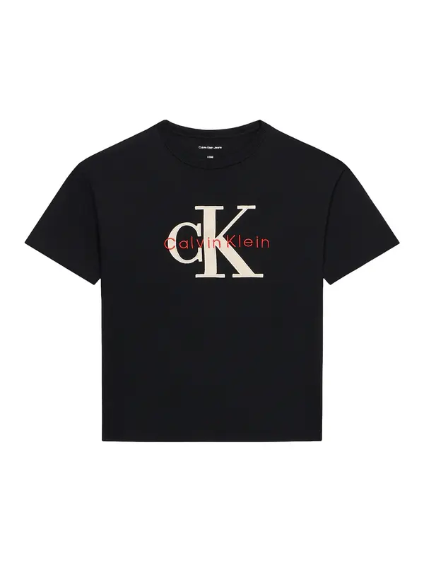 Calvin Klein Jeans Calvin Klein Jeans Majica  ecru/prljavo bijela / crvena / crna