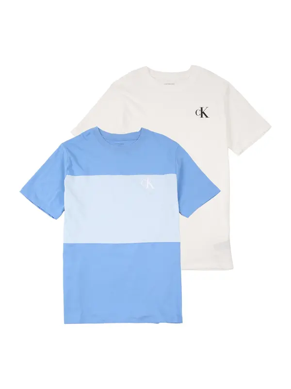 Calvin Klein Jeans Calvin Klein Jeans Majica  ecru/prljavo bijela / pastelno plava / svijetloplava / crna