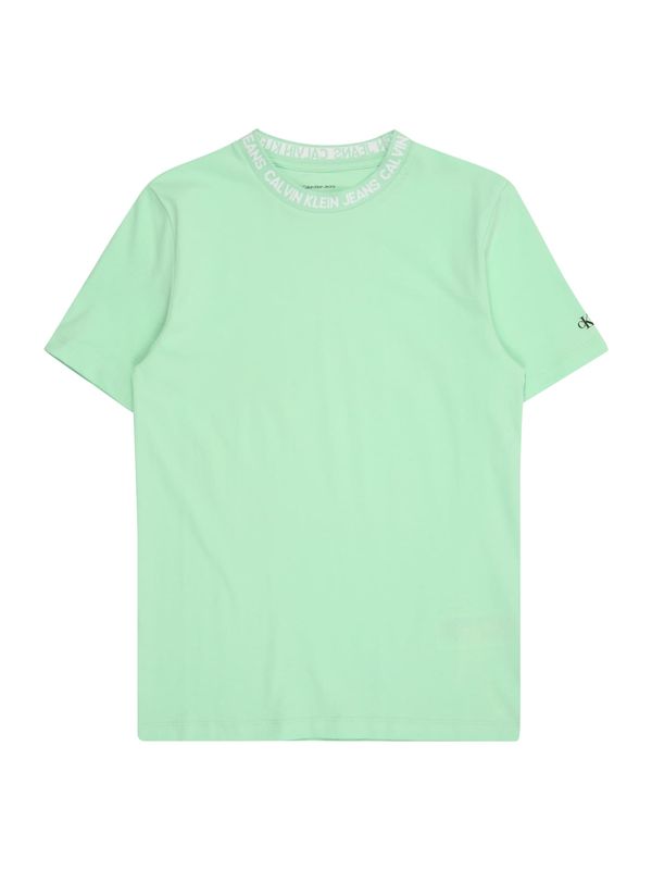 Calvin Klein Jeans Calvin Klein Jeans Majica 'INTARSIA'  menta / bijela