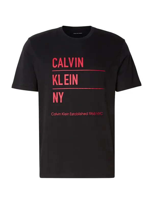 Calvin Klein Jeans Calvin Klein Jeans Majica  krvavo crvena / crna
