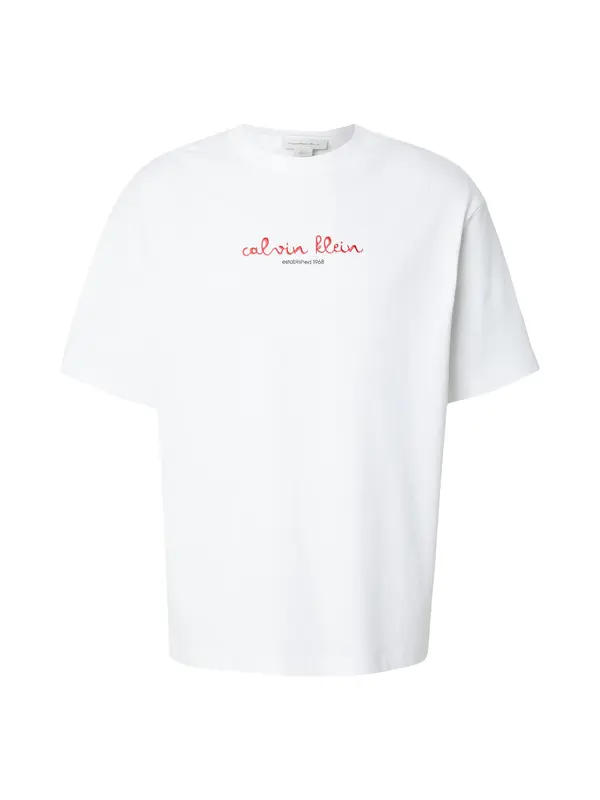 Calvin Klein Jeans Calvin Klein Jeans Majica 'Logo Graphic'  crvena / crna / bijela