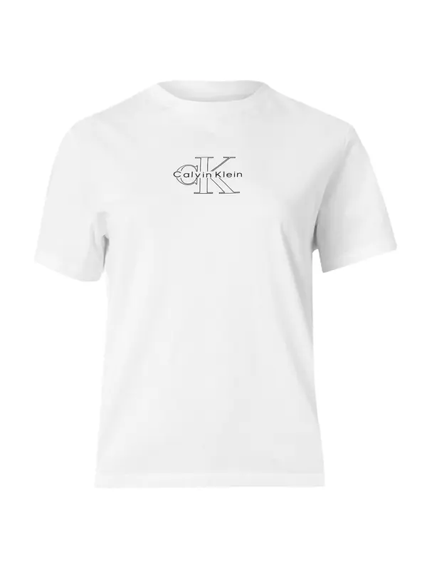 Calvin Klein Jeans Calvin Klein Jeans Majica 'Monologo'  crna / bijela