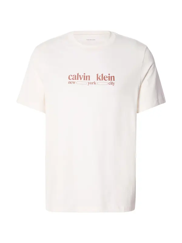Calvin Klein Jeans Calvin Klein Jeans Majica 'NYC'  pastelno crvena / bijela