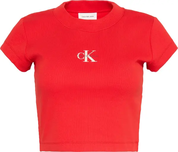 Calvin Klein Jeans Calvin Klein Jeans Majica  patlidžan / crvena / bijela