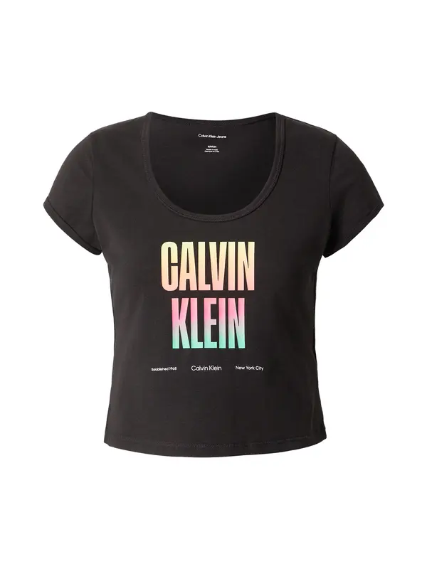 Calvin Klein Jeans Calvin Klein Jeans Majica 'Pride'  neonsko zelena / neonsko roza / crna / bijela