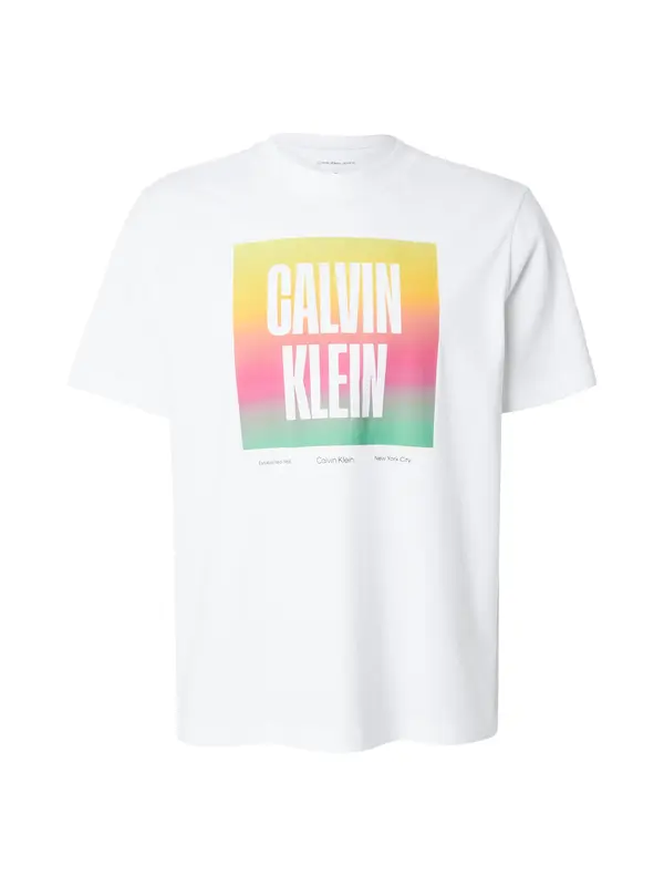 Calvin Klein Jeans Calvin Klein Jeans Majica 'PRIDE26'  žuta / svijetlozelena / roza / bijela