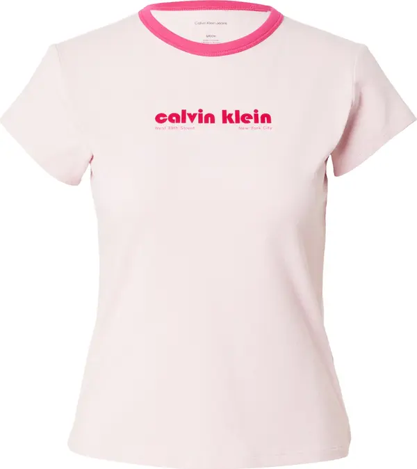 Calvin Klein Jeans Calvin Klein Jeans Majica  roza / svijetloroza / klasično crvena