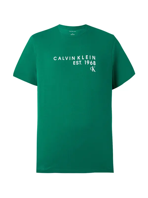 Calvin Klein Jeans Calvin Klein Jeans Majica  sivkasto zelena / bijela