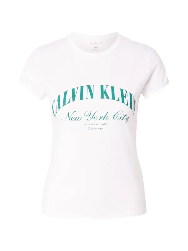 Calvin Klein Jeans Calvin Klein Jeans Majica  smaragdno zelena / bijela