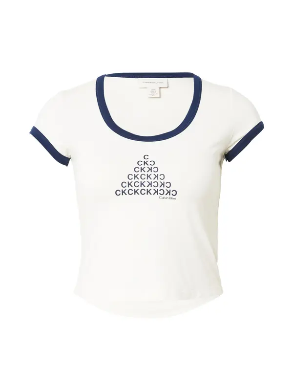 Calvin Klein Jeans Calvin Klein Jeans Majica  svijetlobež / morsko plava