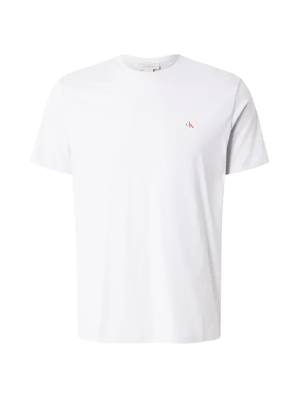 Calvin Klein Jeans Calvin Klein Jeans Majica  svijetlosiva / trešnja crvena / bijela