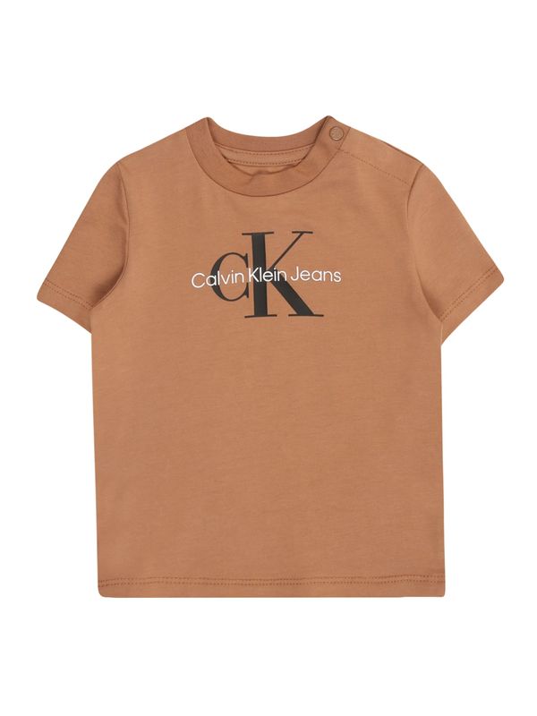 Calvin Klein Jeans Calvin Klein Jeans Majica  svijetlosmeđa / crna / bijela