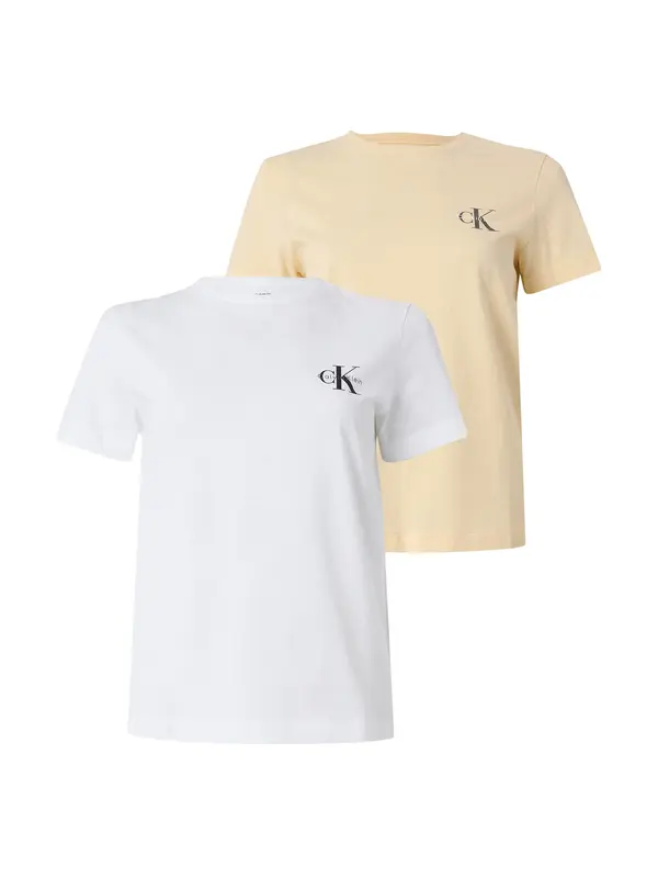 Calvin Klein Jeans Calvin Klein Jeans Majica  svijetložuta / crna / bijela