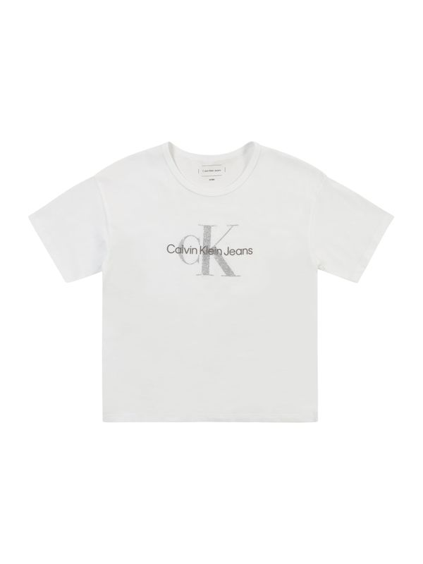 Calvin Klein Jeans Calvin Klein Jeans Majica  tamo siva / srebro / bijela