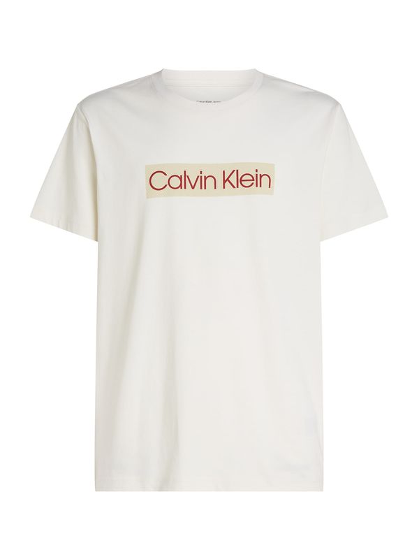 Calvin Klein Jeans Calvin Klein Jeans Majica  toplo smeđa / merlot / bijela