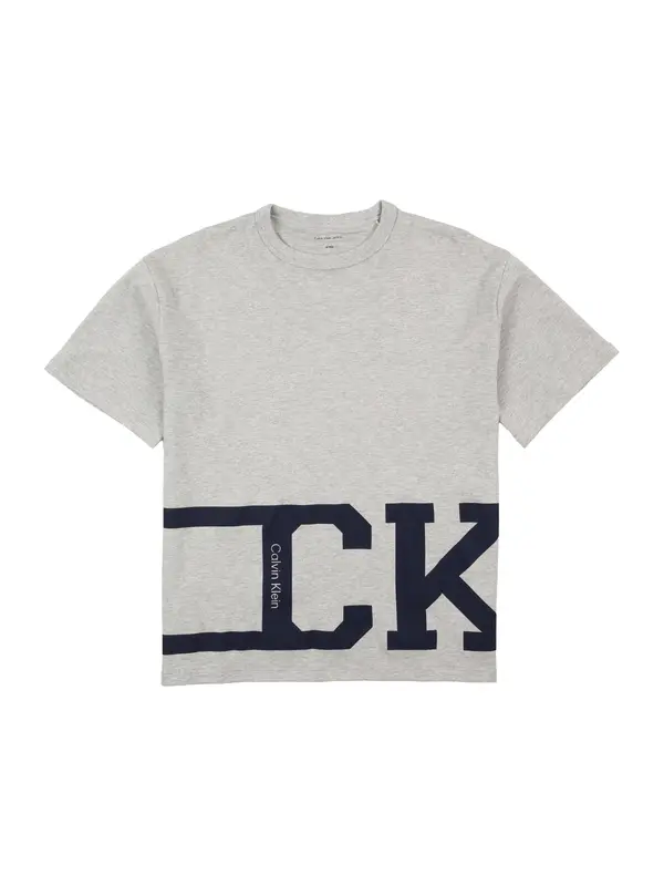 Calvin Klein Jeans Calvin Klein Jeans Majica 'VARSITY'  siva melange / crna