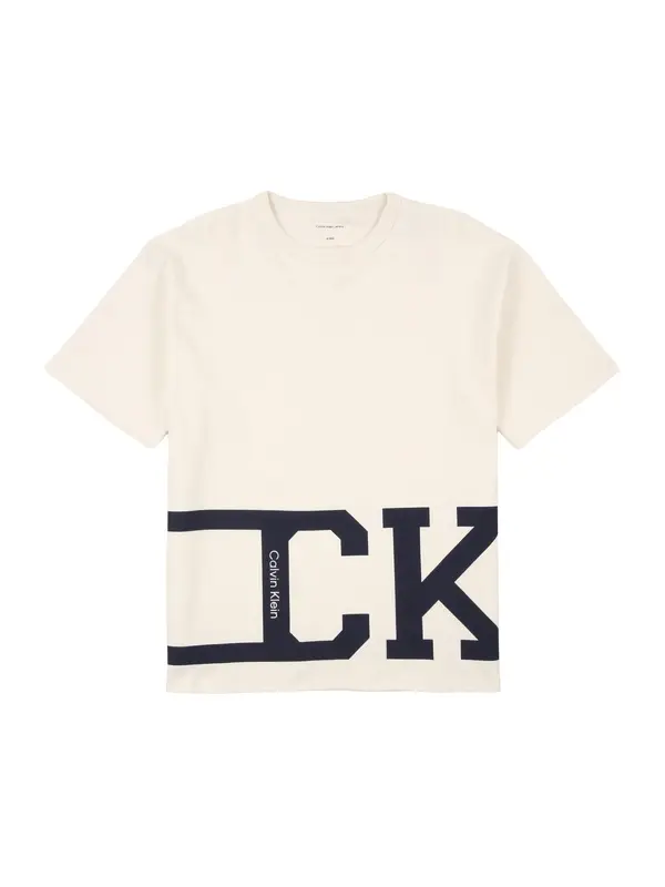 Calvin Klein Jeans Calvin Klein Jeans Majica 'VARSITY'  svijetlobež / crna