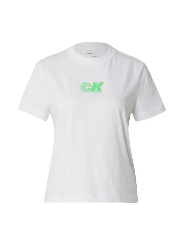 Calvin Klein Jeans Calvin Klein Jeans Majica  zelena / prljavo bijela