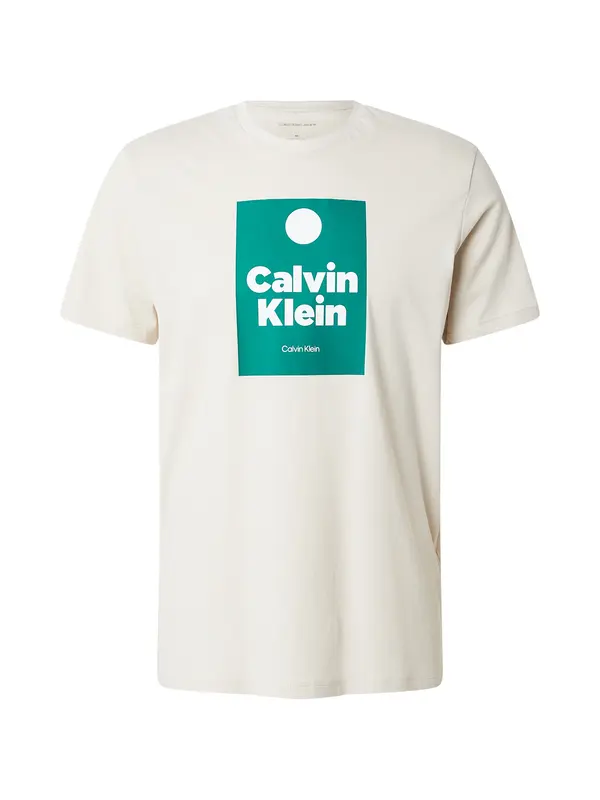 Calvin Klein Jeans Calvin Klein Jeans Majica  zelena / vuneno bijela