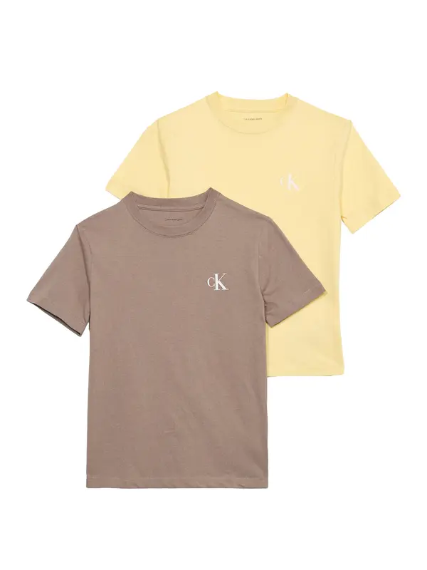 Calvin Klein Jeans Calvin Klein Jeans Majica  žuta / taupe siva