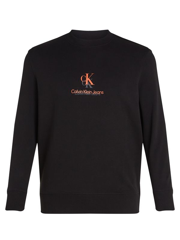 Calvin Klein Jeans Plus Calvin Klein Jeans Plus Sweater majica  tamo siva / narančasta / crna