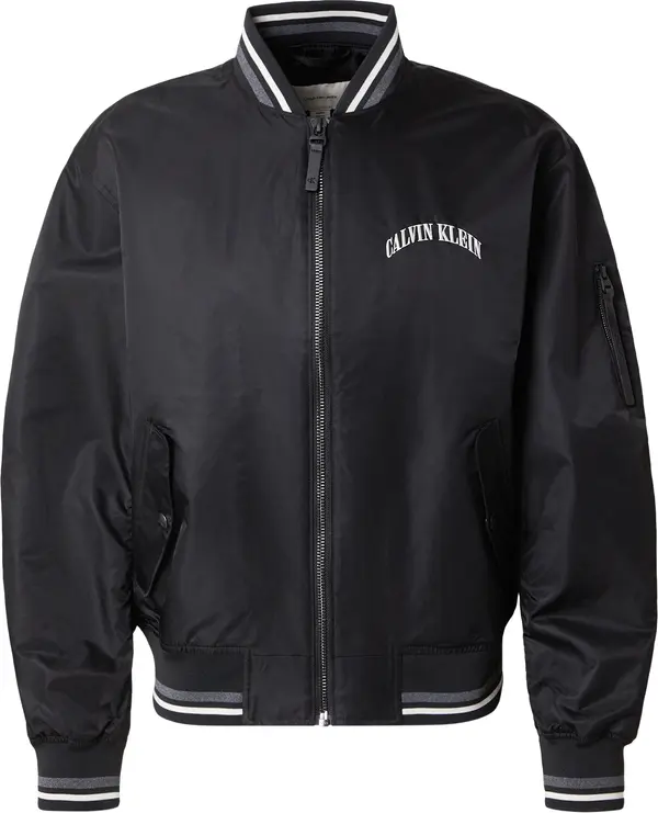 Calvin Klein Jeans Calvin Klein Jeans Prijelazna jakna 'Varsity'  tamo siva / crna / bijela