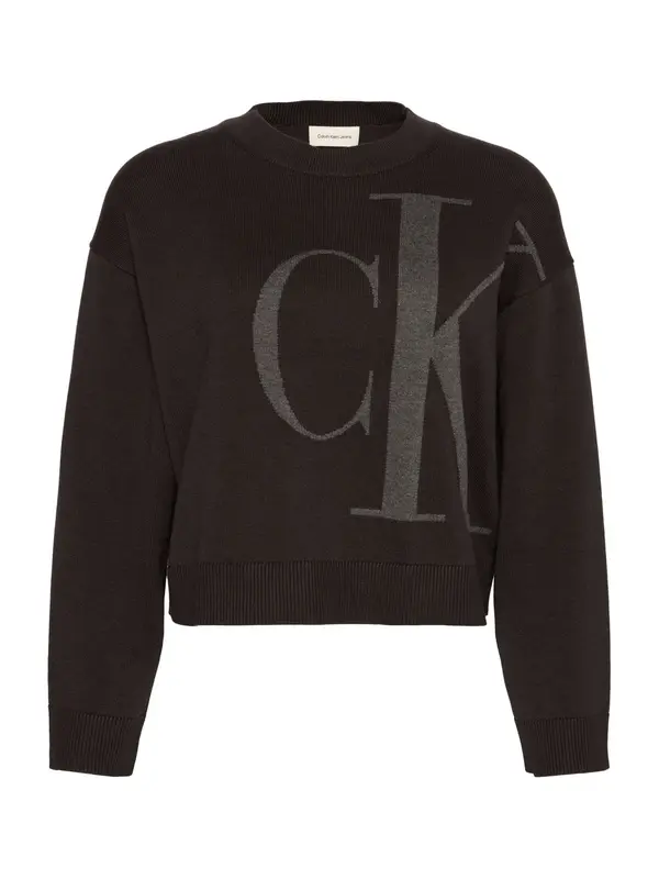 Calvin Klein Jeans Calvin Klein Jeans Pulover  tamo siva / crna