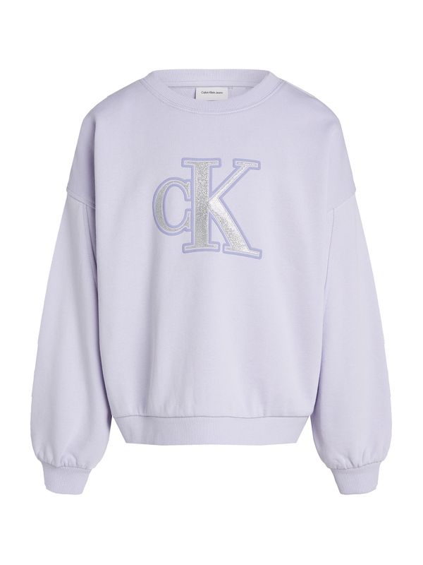 Calvin Klein Jeans Calvin Klein Jeans Sweater majica  ljubičasta / lila / srebro