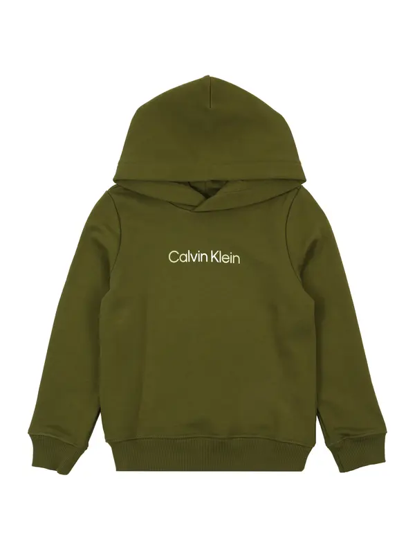 Calvin Klein Jeans Calvin Klein Jeans Sweater majica  maslinasta / bijela