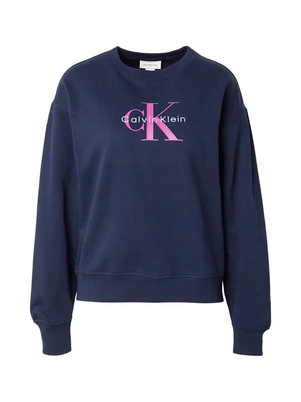 Calvin Klein Jeans Calvin Klein Jeans Sweater majica  mornarsko plava / fuksija / bijela