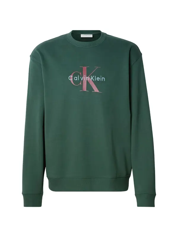 Calvin Klein Jeans Calvin Klein Jeans Sweater majica  pastelno plava / kraljevski zelena / karmin crvena