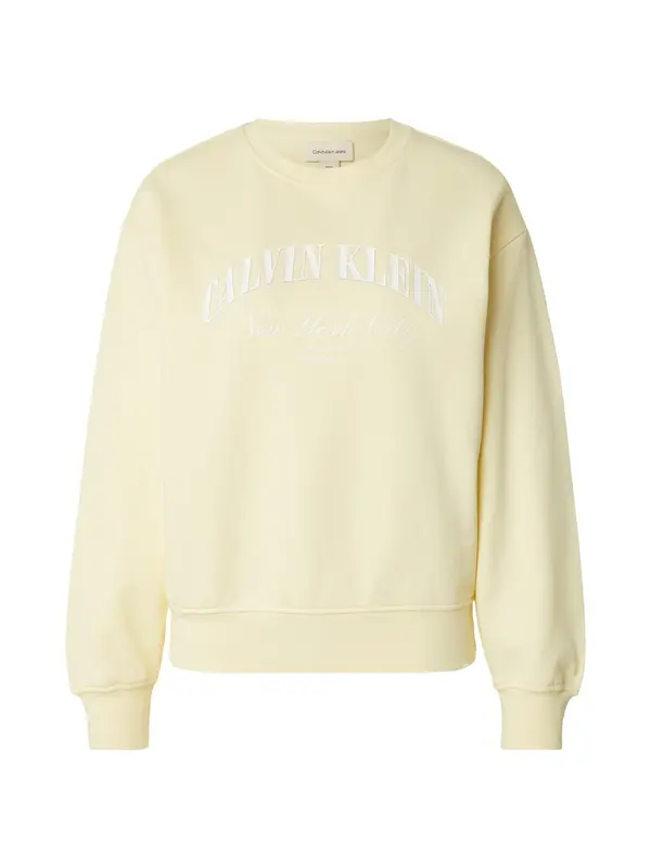 Calvin Klein Jeans Calvin Klein Jeans Sweater majica  pastelno žuta / bijela
