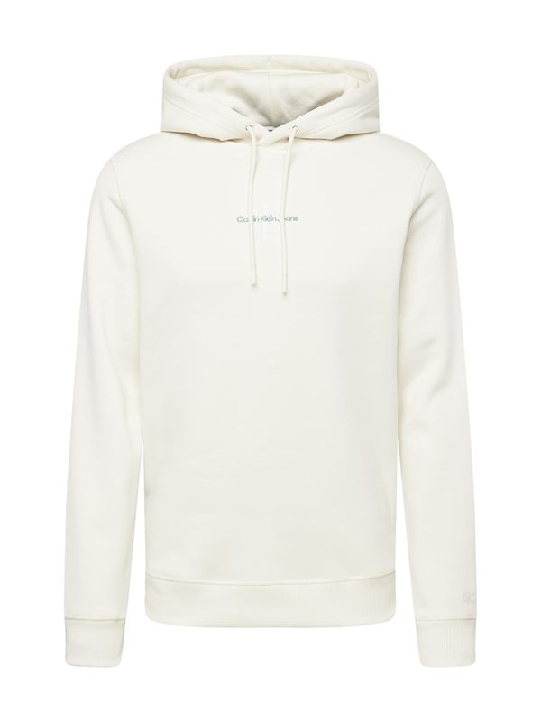 Calvin Klein Jeans Calvin Klein Jeans Sweater majica  sivkasto zelena / bijela