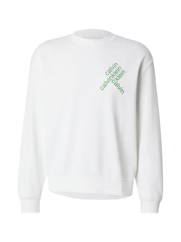 Calvin Klein Jeans Calvin Klein Jeans Sweater majica  svijetlozelena / bijela