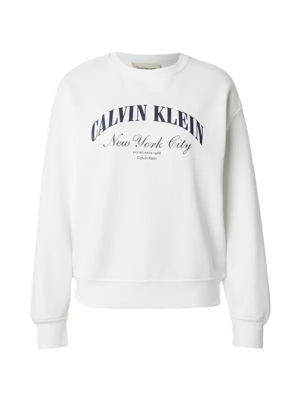 Calvin Klein Jeans Calvin Klein Jeans Sweater majica 'Varsity'  noćno plava / bijela
