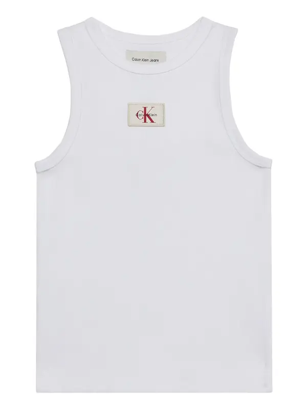 Calvin Klein Jeans Calvin Klein Jeans Top 'Monologo Patch Tank'  merlot / bijela / prljavo bijela