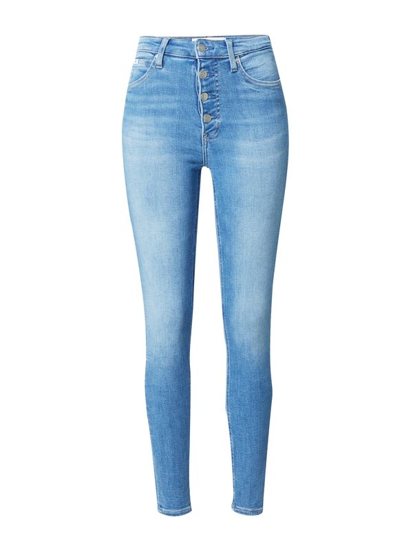 Calvin Klein Jeans Calvin Klein Jeans Traperice 'HIGH RISE SUPER SKINNY ANKLE'  plavi traper / crna / bijela