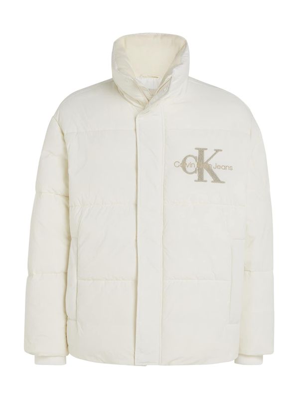 Calvin Klein Jeans Calvin Klein Jeans Zimska jakna 'Chenille'  bež / bijela