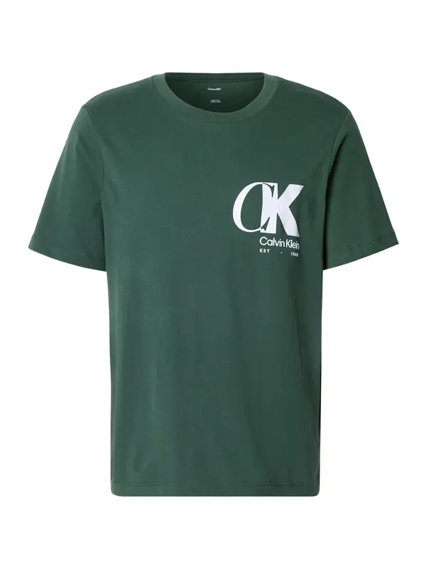 Calvin Klein Calvin Klein Majica '20S'  tamno zelena / bijela