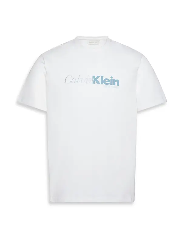 Calvin Klein Calvin Klein Majica  golublje plava / bijela / prljavo bijela