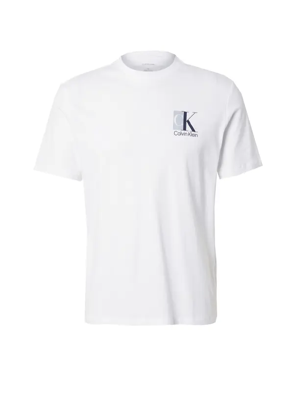 Calvin Klein Calvin Klein Majica  mornarsko plava / kraljevsko plava / svijetlosiva / bijela